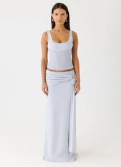 Romana Corset Top - Misty Blue