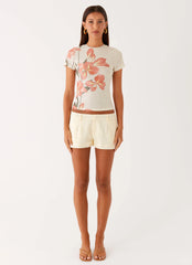 Kammy Low Rise Shorts - Butter