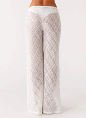 Matcha Lace Pants - White