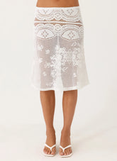 Yanna Midi Skirt - White
