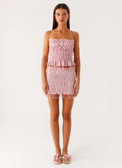Shari Beaded Mini Skirt - Pink