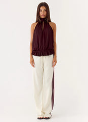 Hydro Halter Top - Aubergine