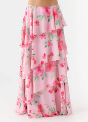 Melody Remedy Tiered Maxi Skirt - Petal Soleil