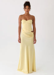 Emory Corset Maxi Dress - Yellow