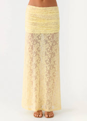 Farruko Jacquard Maxi Skirt - Butter
