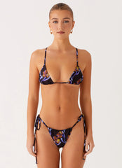 Calista Bikini Top - Dark Floral