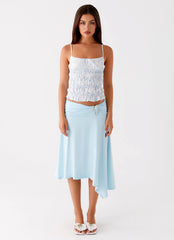 Brisa Midi Skirt - Turquoise