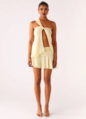 Delight Me Low Rise Mini Skirt - Yellow