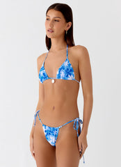 Natti Shell Halter Bikini Top - Indigo Garden