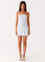 Panorama Mini Dress - Blue Floral