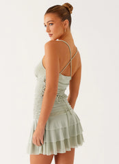 Emily Mini Dress - Sage